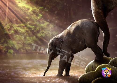 Baby Elephant's Bath